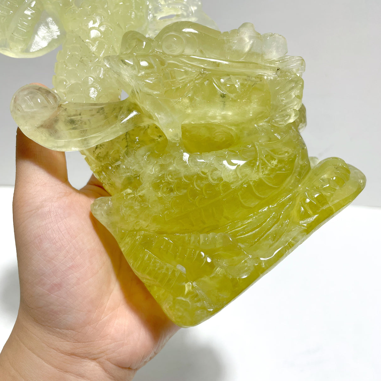 Beautiful Citrine Dragon Carving