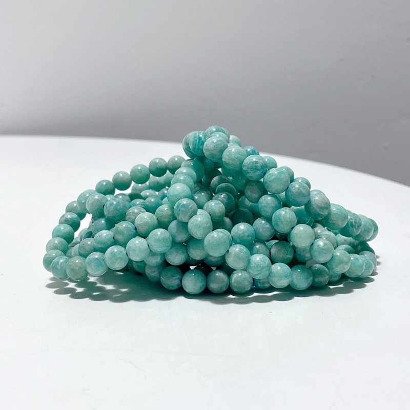 7mm Amazonite Bracelets Wholesale - Wholesale Crystals