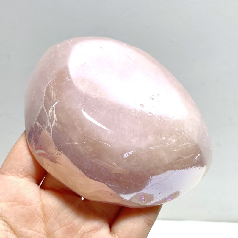 8 Pieces Aura Rose Quartz Bowl Carving - Wholesale Crystals