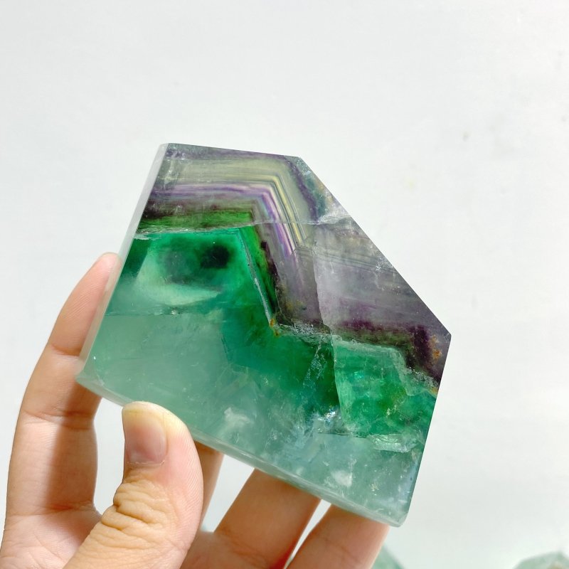 8 Pieces Beautiful Fluorite Free Form With Rainbow - Wholesale Crystals