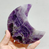 8 Pieces Chevron Amethyst Moon With Stand -Wholesale Crystals