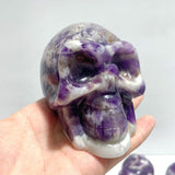 8 Pieces Chevron Amethyst Skull Carving - Wholesale Crystals