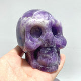 8 Pieces Chevron Amethyst Skull Carving - Wholesale Crystals