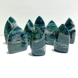 8 Pieces Green 6th Vein Ocean Jasper Arrow Head Shape Home Decor - Wholesale Crystals