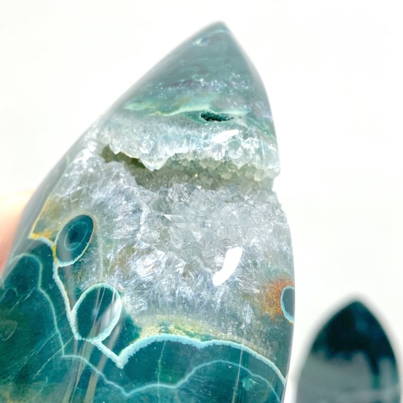 8 Pieces Green 6th Vein Ocean Jasper Arrow Head Shape Home Decor - Wholesale Crystals