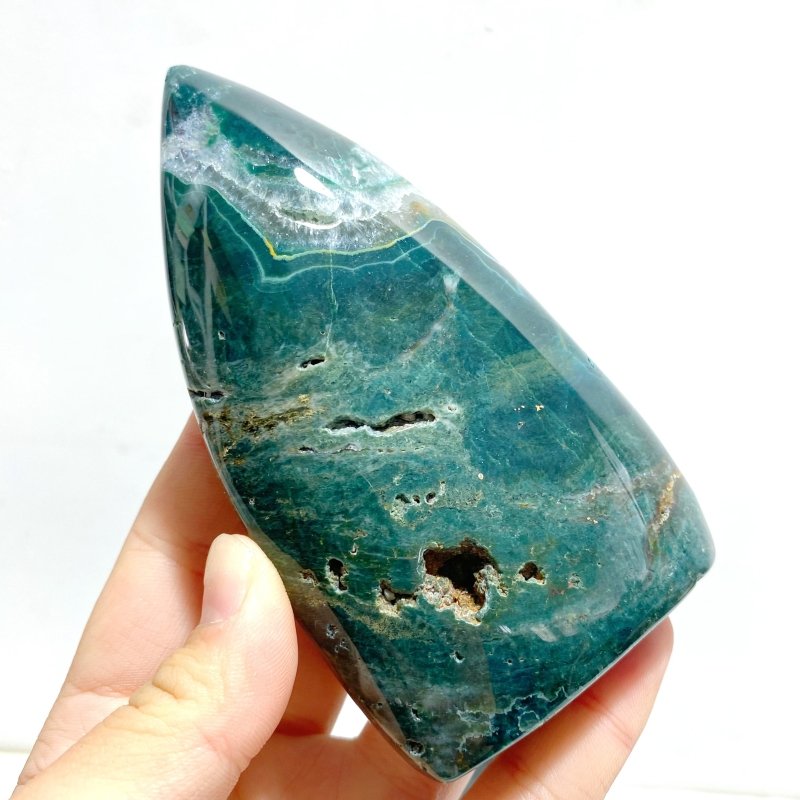 8 Pieces Green 6th Vein Ocean Jasper Arrow Head Shape Home Decor - Wholesale Crystals