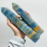 8 Pieces High Quality Blue Onyx Tower - Wholesale Crystals