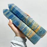 8 Pieces High Quality Blue Onyx Tower - Wholesale Crystals
