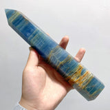 8 Pieces High Quality Blue Onyx Tower - Wholesale Crystals