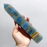 8 Pieces High Quality Blue Onyx Tower - Wholesale Crystals