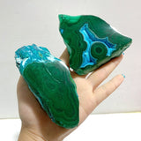 8 Pieces High Quality Chrysocolla Mixed Malachite Slab Specimen 12 - Wholesale Crystals