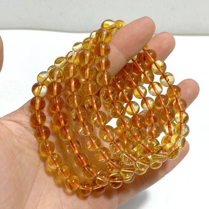 8 Pieces High Quality Citrine Bracelets - Wholesale Crystals