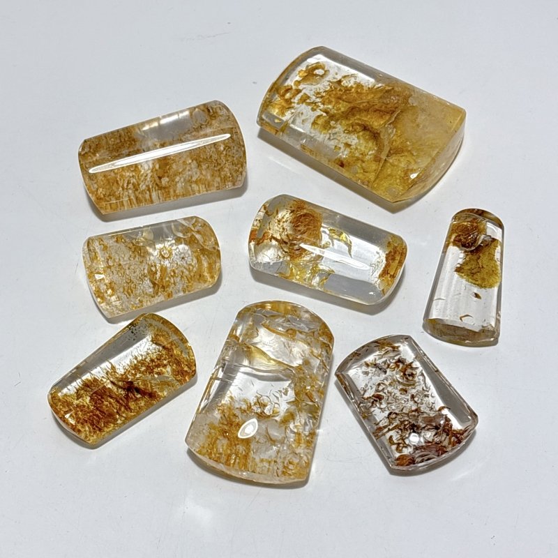 8 Pieces High Quality Golden Hematoid Crystal Square Shape - Wholesale Crystals