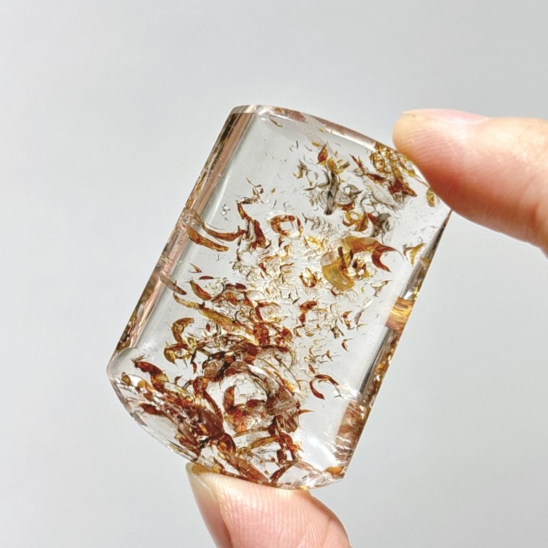 8 Pieces High Quality Golden Hematoid Crystal Square Shape - Wholesale Crystals