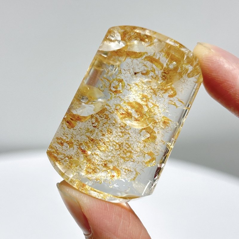 8 Pieces High Quality Golden Hematoid Crystal Square Shape - Wholesale Crystals