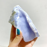 8 Pieces Large Blue Chalcedony Geode Druzy Free Form - Wholesale Crystals