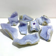 8 Pieces Large Blue Chalcedony Geode Druzy Free Form - Wholesale Crystals