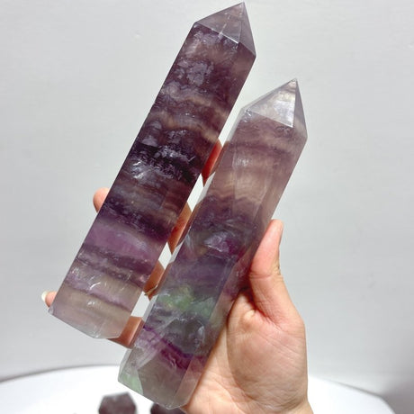 8 Pieces Large Colorful Fluorite Tower - Wholesale Crystals