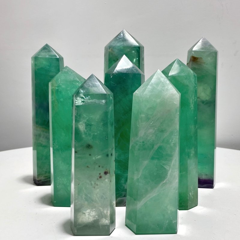 8 Pieces Large Fluorite Tower - Wholesale Crystals