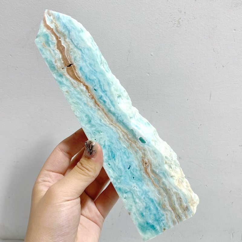 8 Pieces Large Hemimorphite Four-Sided Point Raw Side -Wholesale Crystals