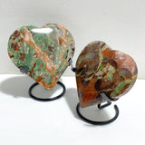 8 Pieces Large Money Agate Heart With Stand -Wholesale Crystals