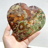 8 Pieces Large Money Agate Heart With Stand -Wholesale Crystals
