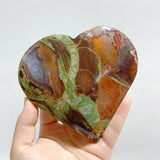 8 Pieces Large Money Agate Heart With Stand -Wholesale Crystals