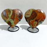 8 Pieces Large Money Agate Heart With Stand -Wholesale Crystals
