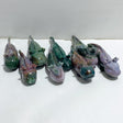 8 Pieces Ocean Jasper Newt Carving -Wholesale Crystals