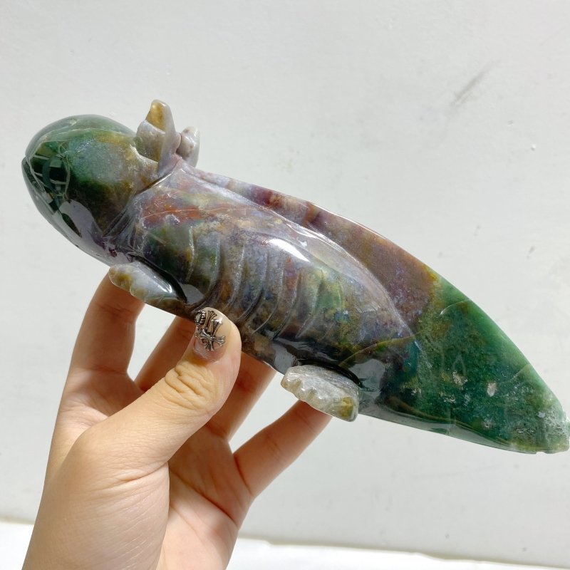 8 Pieces Ocean Jasper Newt Carving -Wholesale Crystals