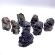 8 Pieces Purple Fluorite Skull Carving - Wholesale Crystals
