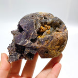 8 Pieces Purple Fluorite Skull Carving - Wholesale Crystals