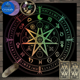 8 Vintage Rune Pentagram Tarot Tablecloth - Wholesale Crystals