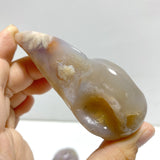 18 Pieces Sakura Flower Agate Crow Skull Carving