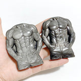 Silver Sheen Obsidian Male Body Carving Wholesale