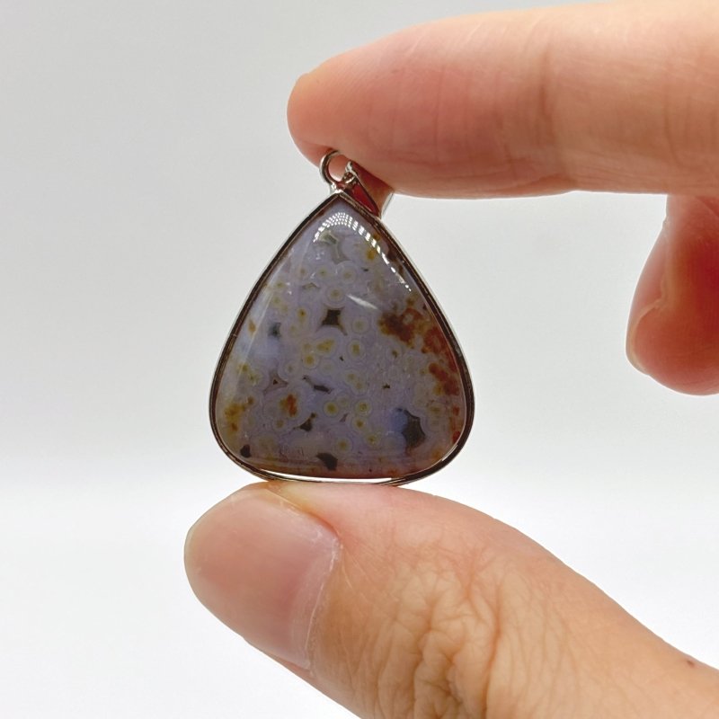 81 Pieces Beautiful Vein Ocean Japser Pendant - Wholesale Crystals