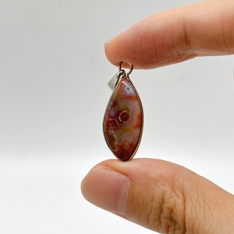 81 Pieces Beautiful Vein Ocean Japser Pendant - Wholesale Crystals