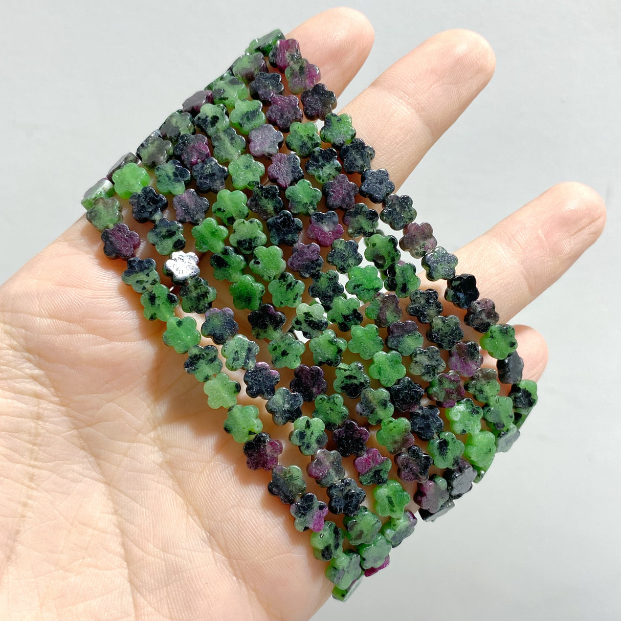 22 Types Flower Shape Bracelets Wholesale Green Aventurine Amazonite Moss Agate