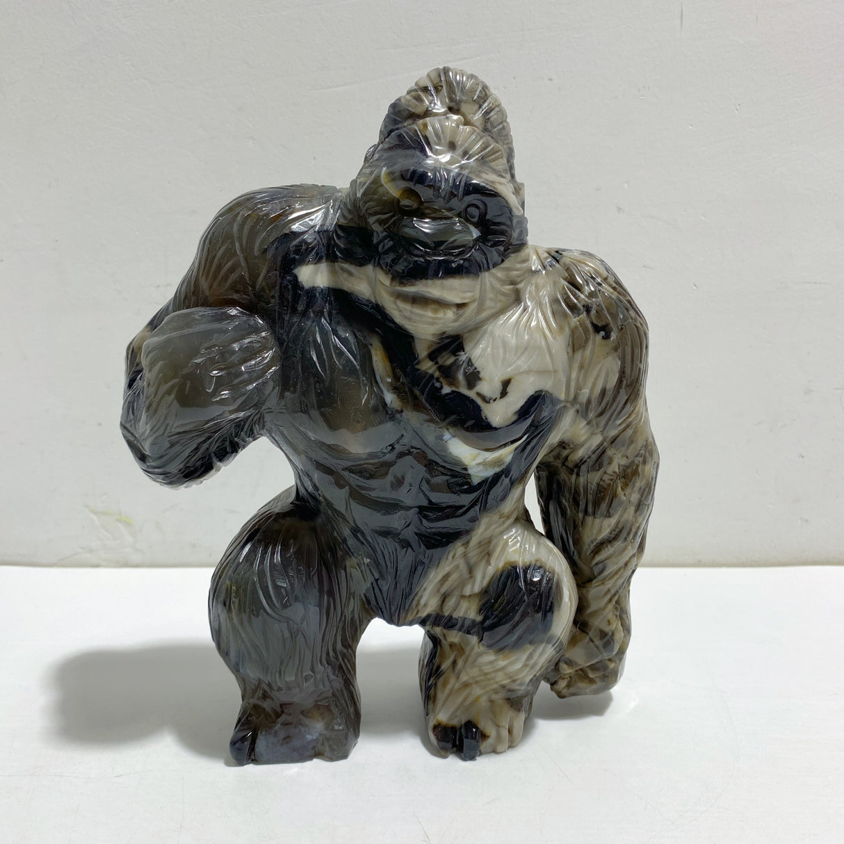 Unique Volcano Agate King Kong Ape Carving #7