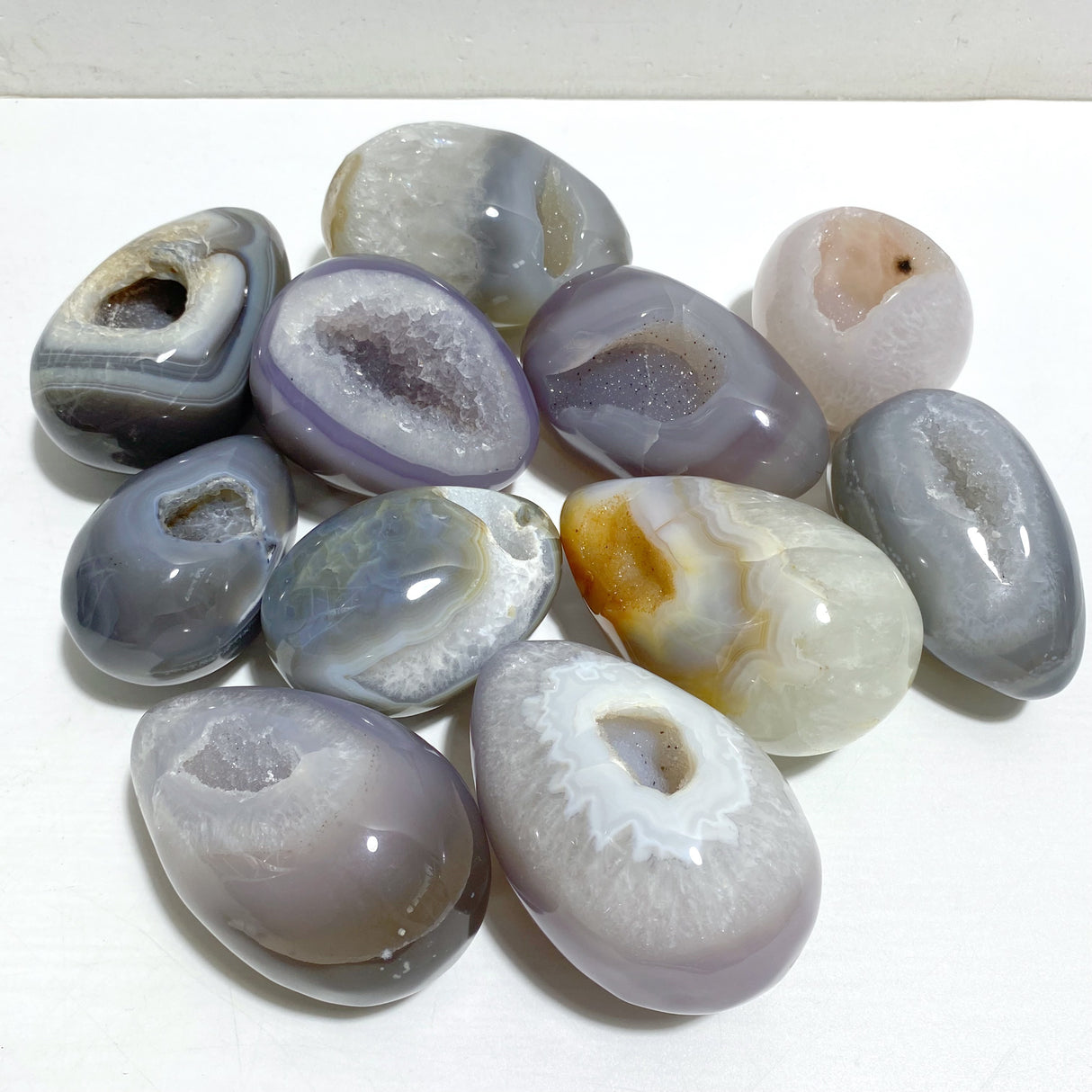 11 Pieces Geode Druzy Agate Eggs
