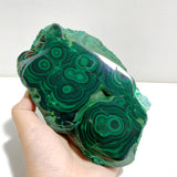Unique Malachite Raw Bottom With Stand