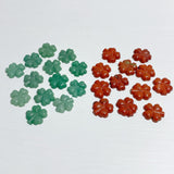 Red Jasper Green Aventurine Four Leaf Clover Carving Wholesale