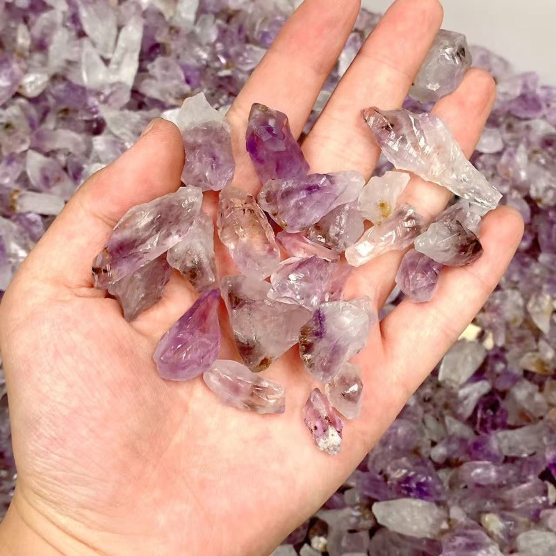 8.6kg Mini Amethyst Cacoxenite Super7 Scepter Shape -Wholesale Crystals