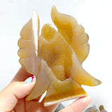 13 Pieces Geode Agate Druzy Angel Carving