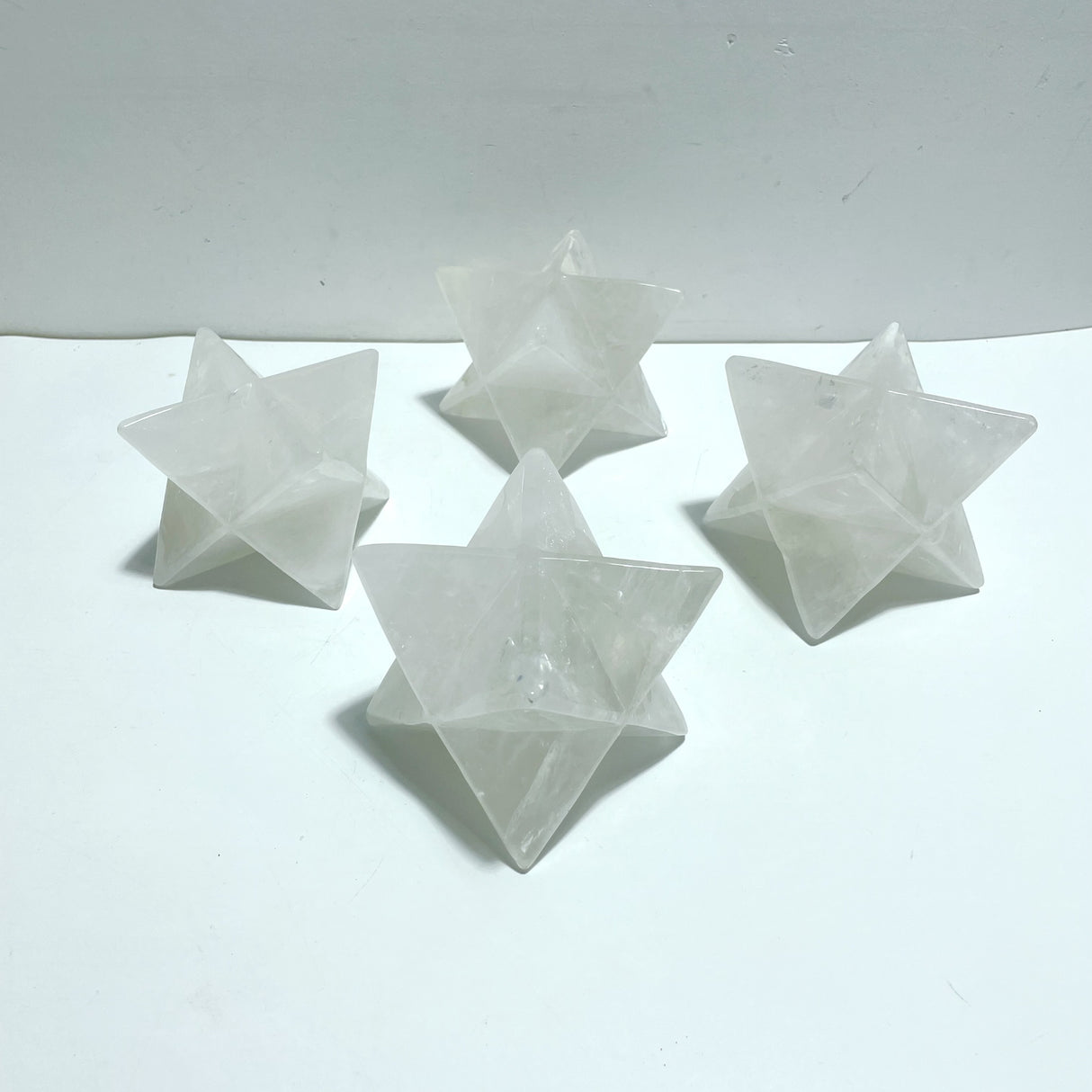 4 Pieces Large Clear Quartz Merkaba