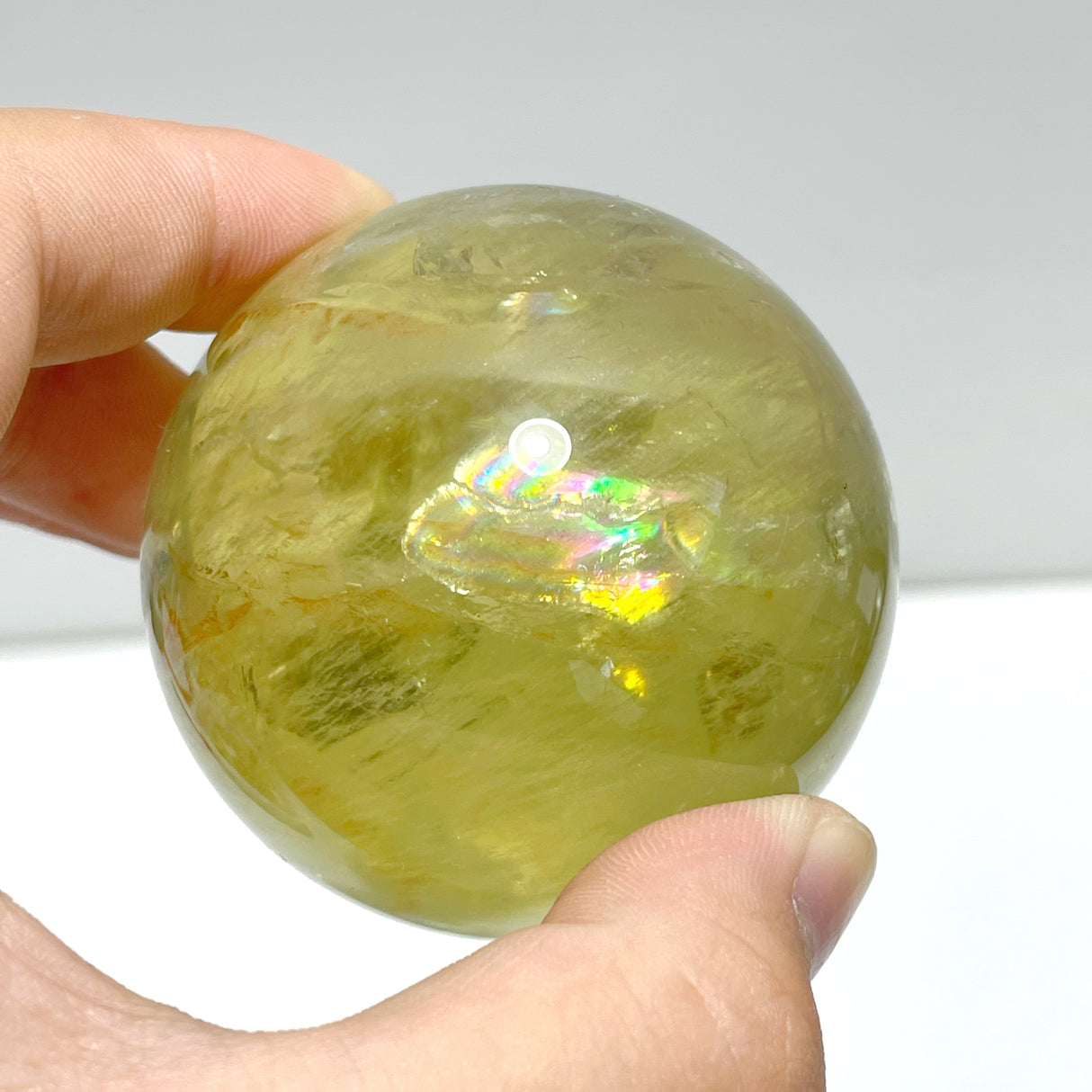 17 Pieces Citrine Crystal With Rainbow Spheres