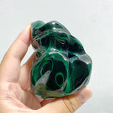 10 Pieces Malachite Flame Carving (Defect)