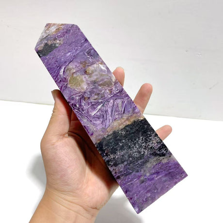 20.8CM Charoite Tower Point For Collection
