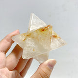 8 Pieces Large Clear Quartz Merkaba Carving