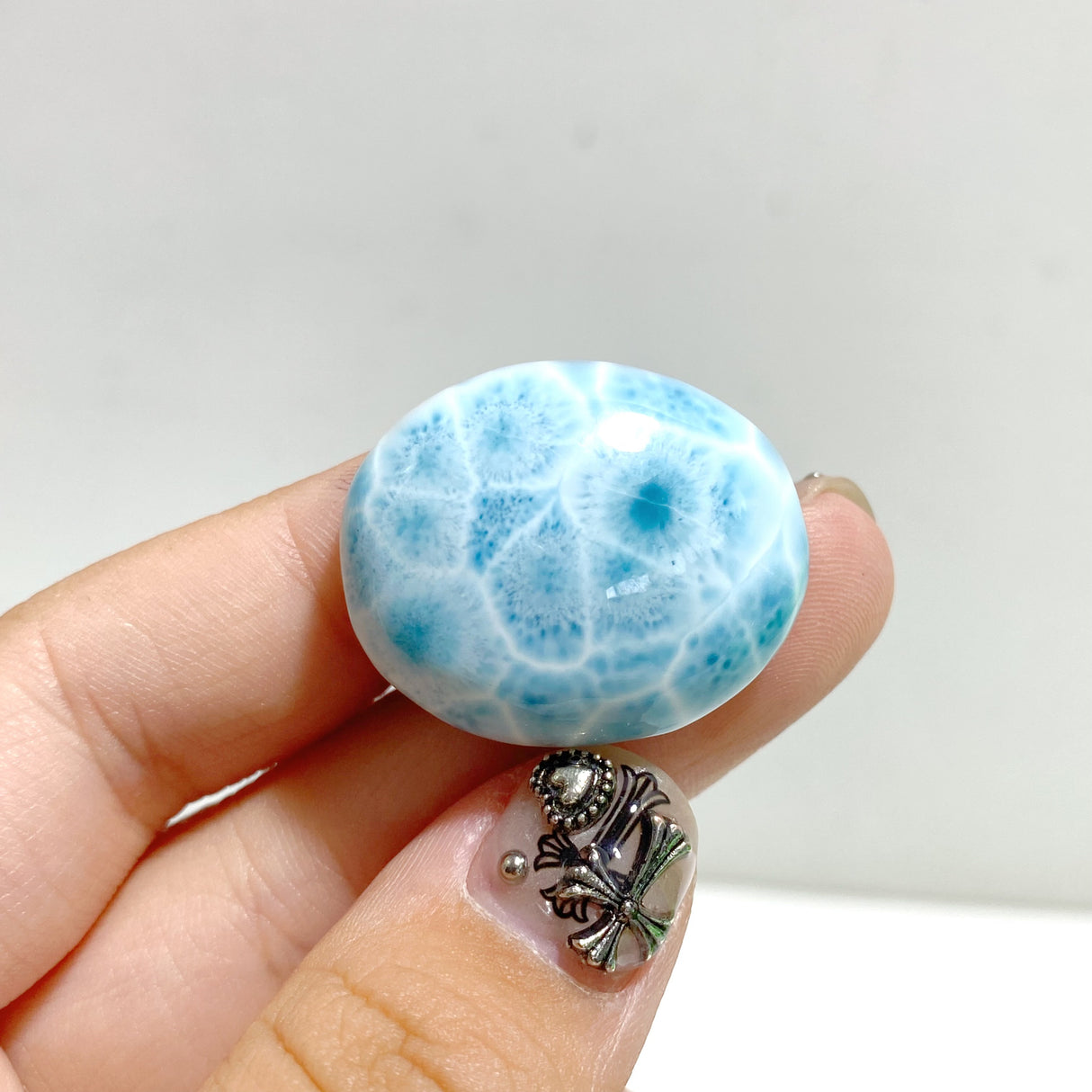 12 Pieces Cabochon Larimar DIY Charms Dominican Republic Larimar